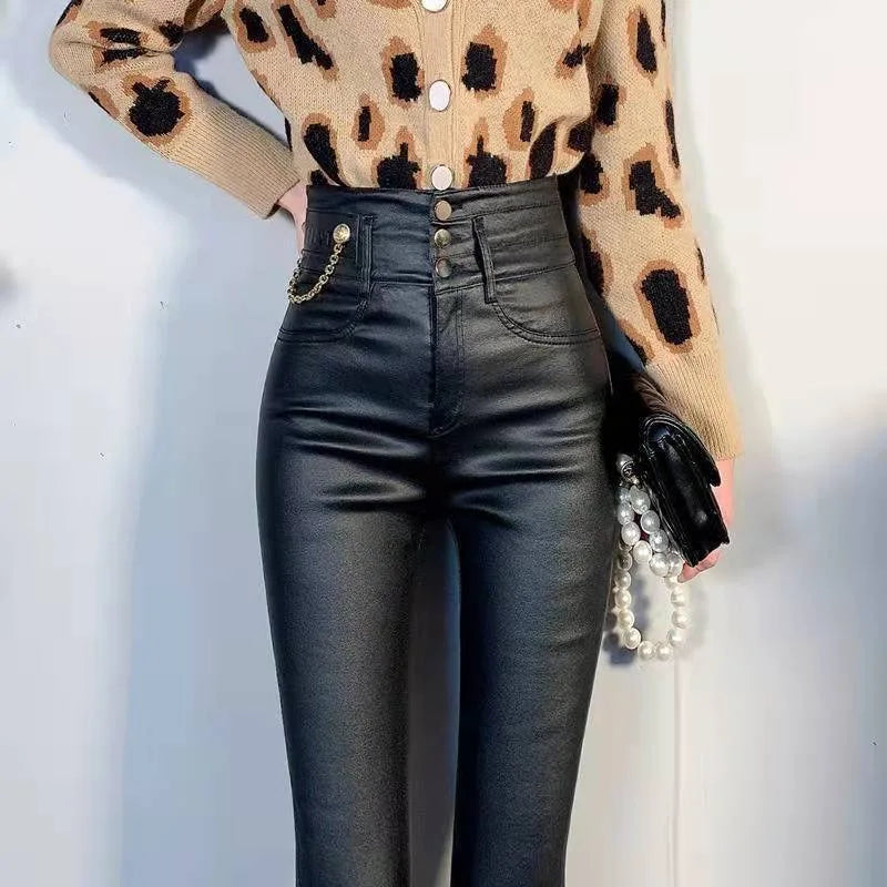 Women's Pants Elegant Sexy Pocket Design High Waist Skinny Pants Female Long Trouser Casual Bottom Y2k Clothes New