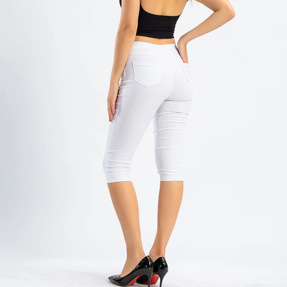 Elastic High Waist Sports Leggings Women Yoga Pants Quick Dry 3/4 Running Trouser Female Crop Gym Leggings Fitness Tights