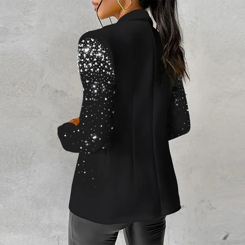 Fashion Blazers For Women Streetwear Autumn Spring Casual Long Sleeve Jacket Turndown Collar Slim Coats Suit Female's Wear