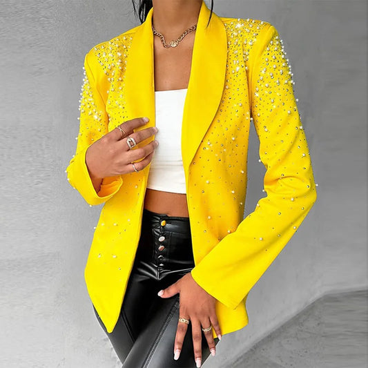 Fashion Blazers For Women Streetwear Autumn Spring Casual Long Sleeve Jacket Turndown Collar Slim Coats Suit Female's Wear