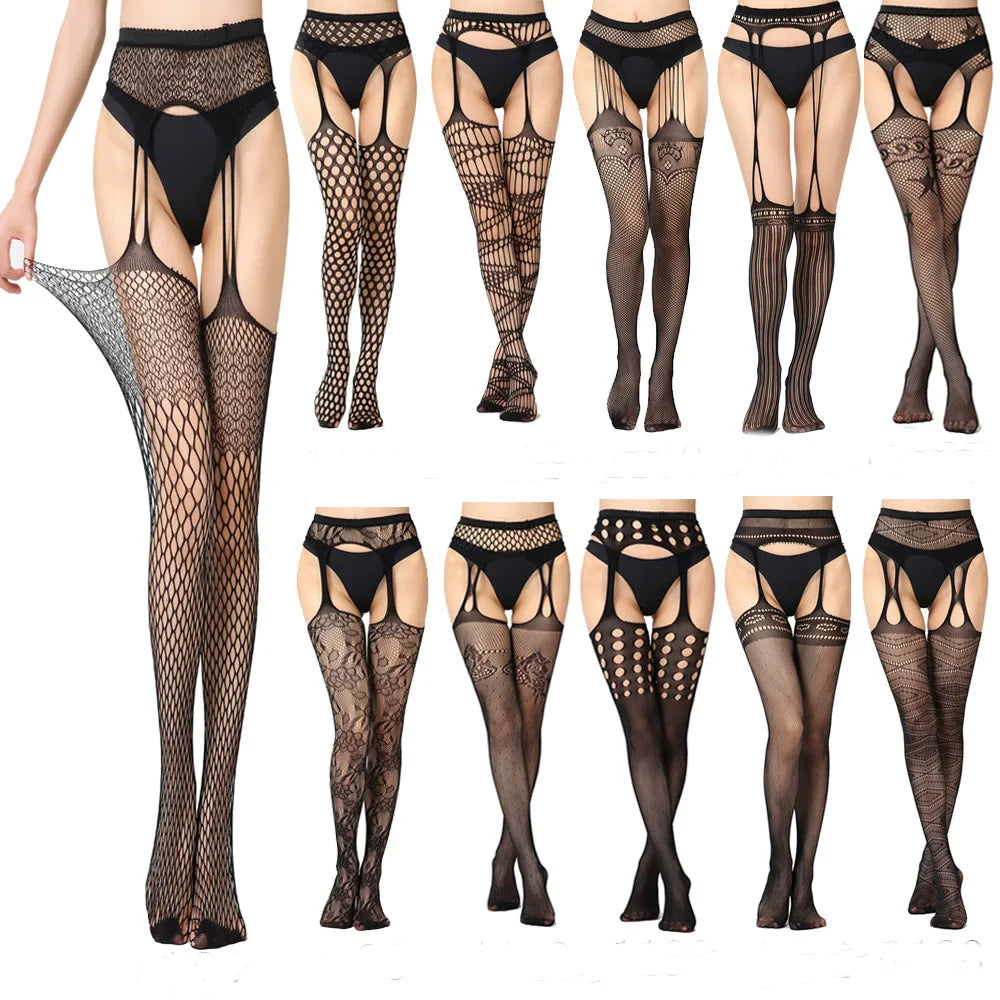 Fishnet Garter Stockings