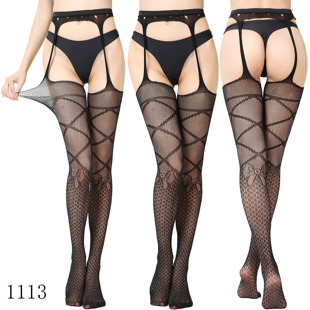 Fishnet Garter Stockings