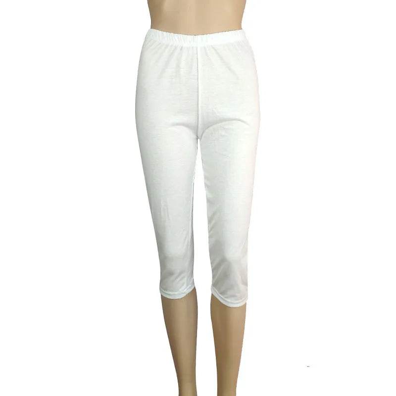 High Waist Push Up Fitness Leggings Crop Wide Waistband Cycling Short Leggings Workout Jogging For Women Training Leggings