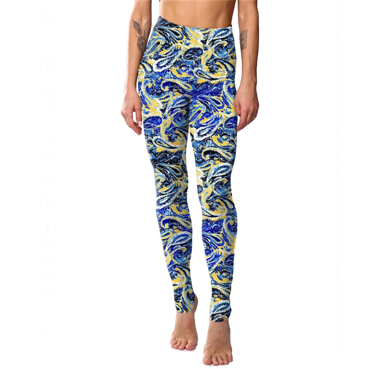 Hot New Spring Legging National Ethnic Style Retro Graffiti Paintings Printing Flowers Trousers Printed High Elasticity Leggings