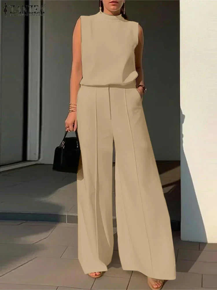 BEAUTY CLOSET COLLECTION  -  Outfits Tank Top and Wide Leg Pant Suits Oversize