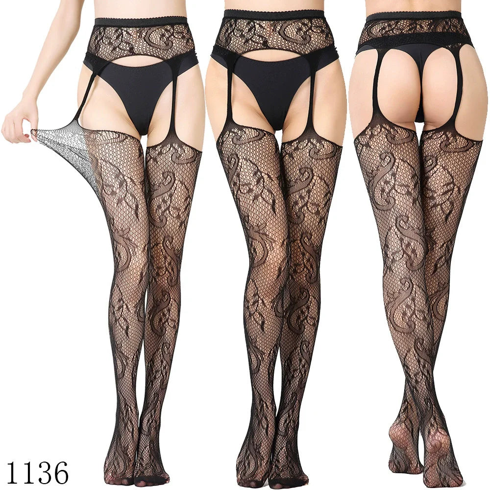 Fishnet Garter Stockings