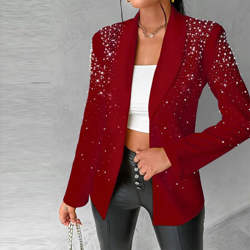 Fashion Blazers For Women Streetwear Autumn Spring Casual Long Sleeve Jacket Turndown Collar Slim Coats Suit Female's Wear