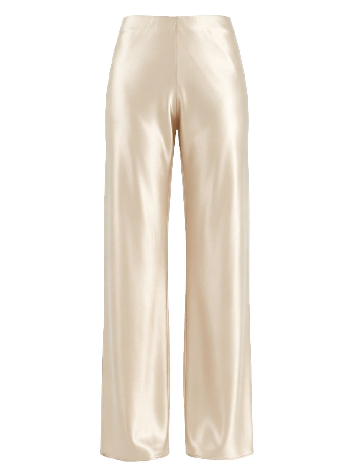 High-Waist Satin-Look Wide-Leg Pants