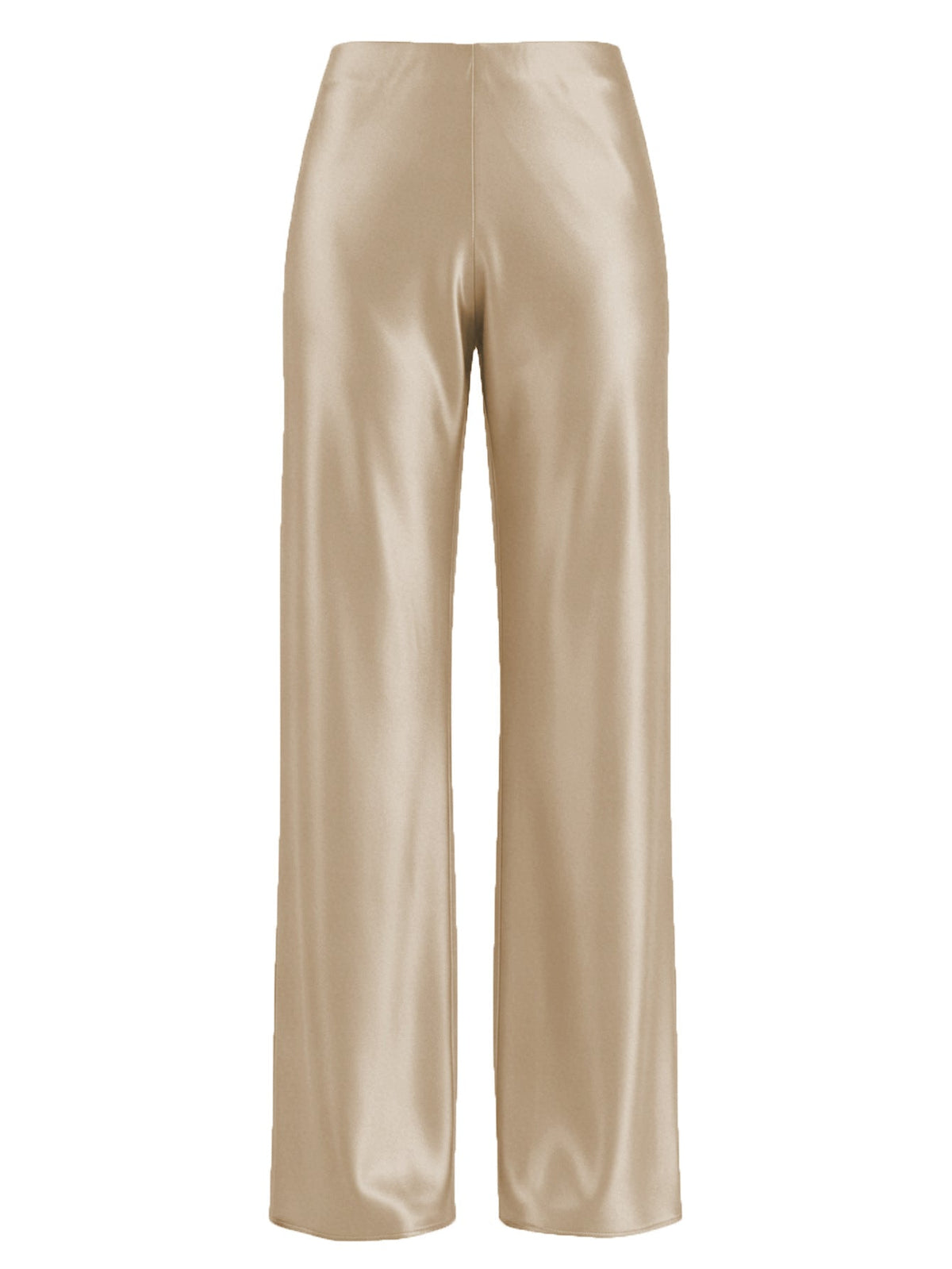 High-Waist Satin-Look Wide-Leg Pants