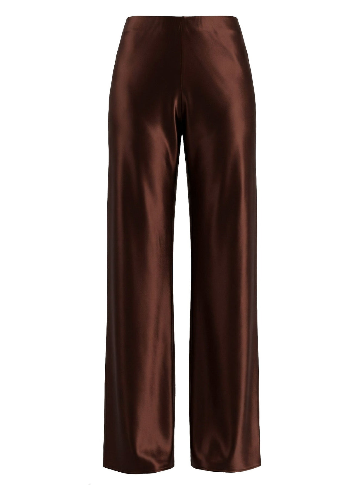 High-Waist Satin-Look Wide-Leg Pants