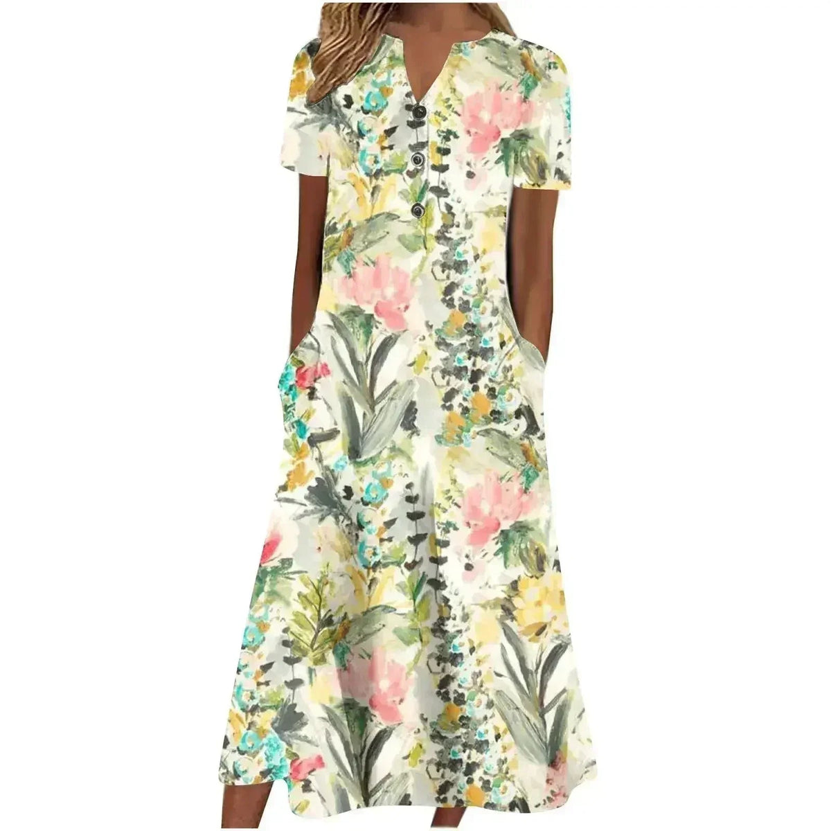 Women's Midi Dress with Pockets