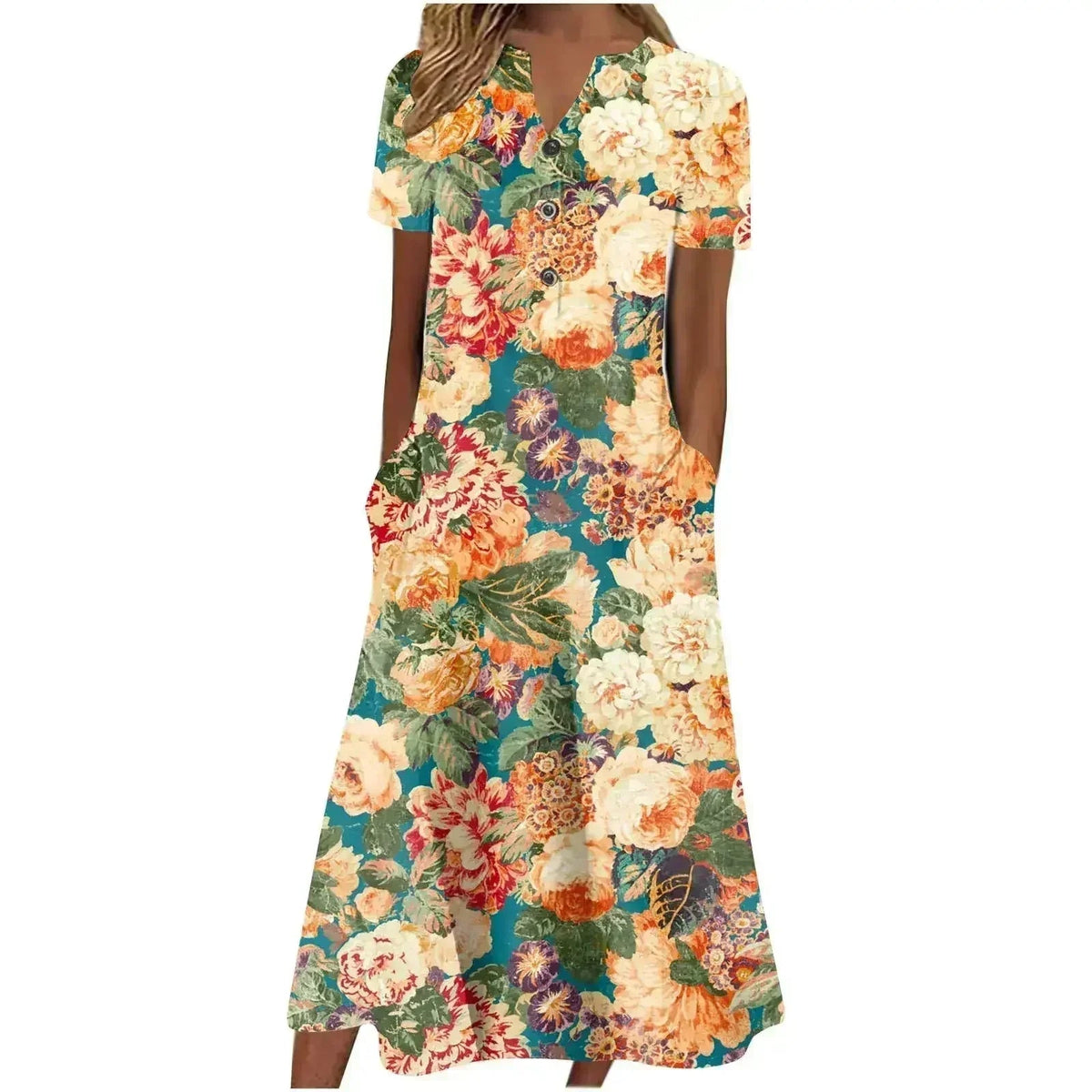 Women's Midi Dress with Pockets