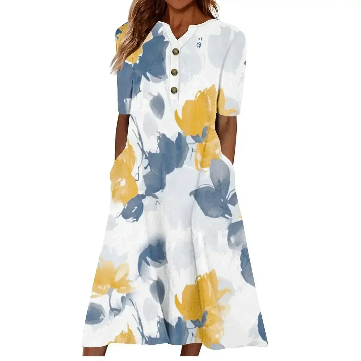 Women's Midi Dress with Pockets