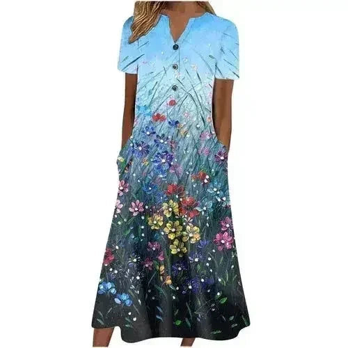 Women's Midi Dress with Pockets