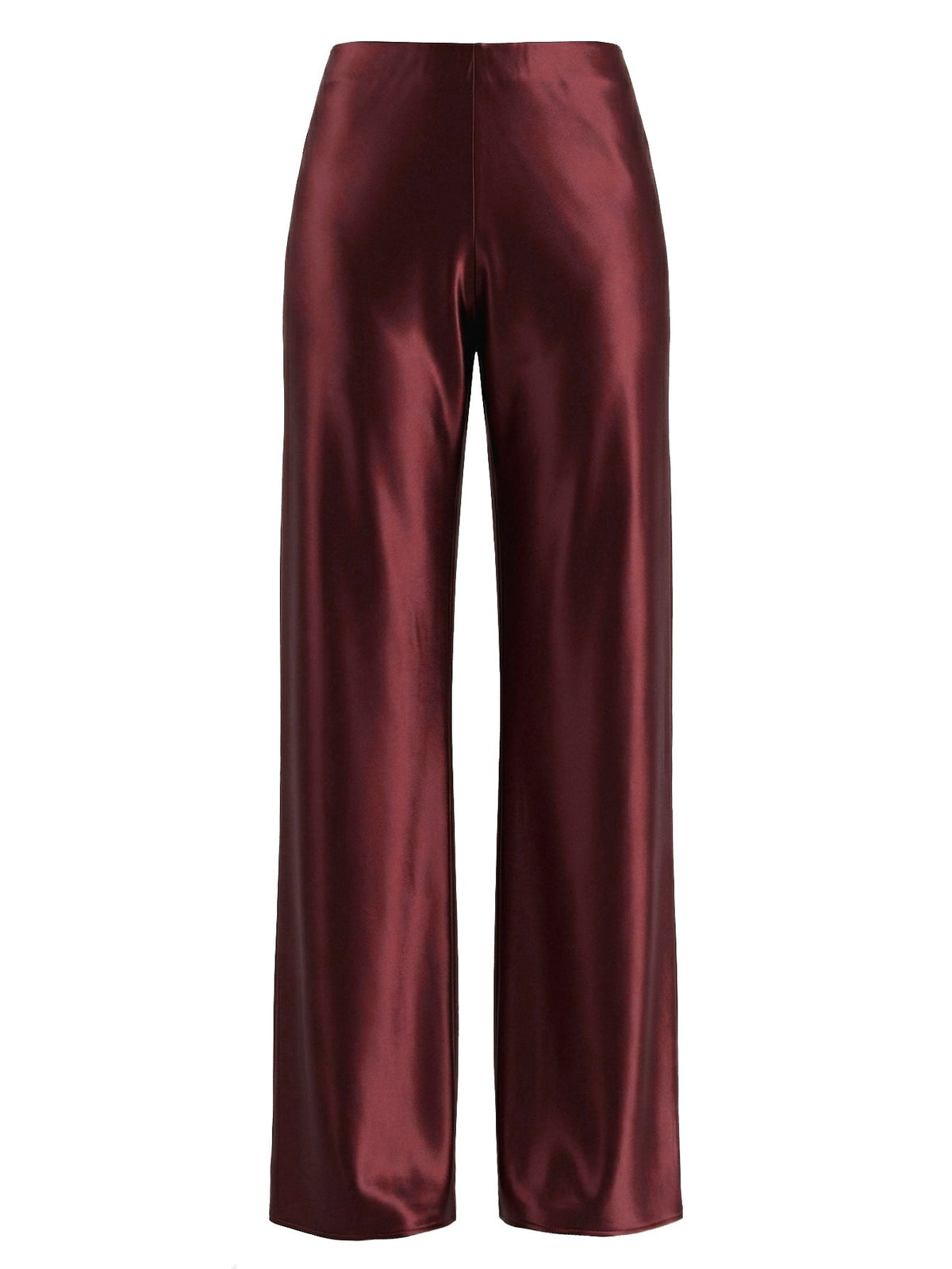 High-Waist Satin-Look Wide-Leg Pants